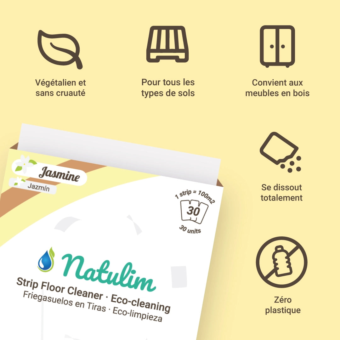 Nettoyant Sols en Feuilles - 30 Doses - Natulim FR