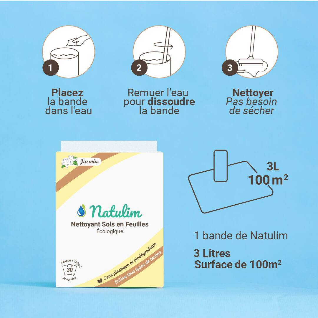 Nettoyant Sols en Feuilles - 30 Doses - Natulim FR