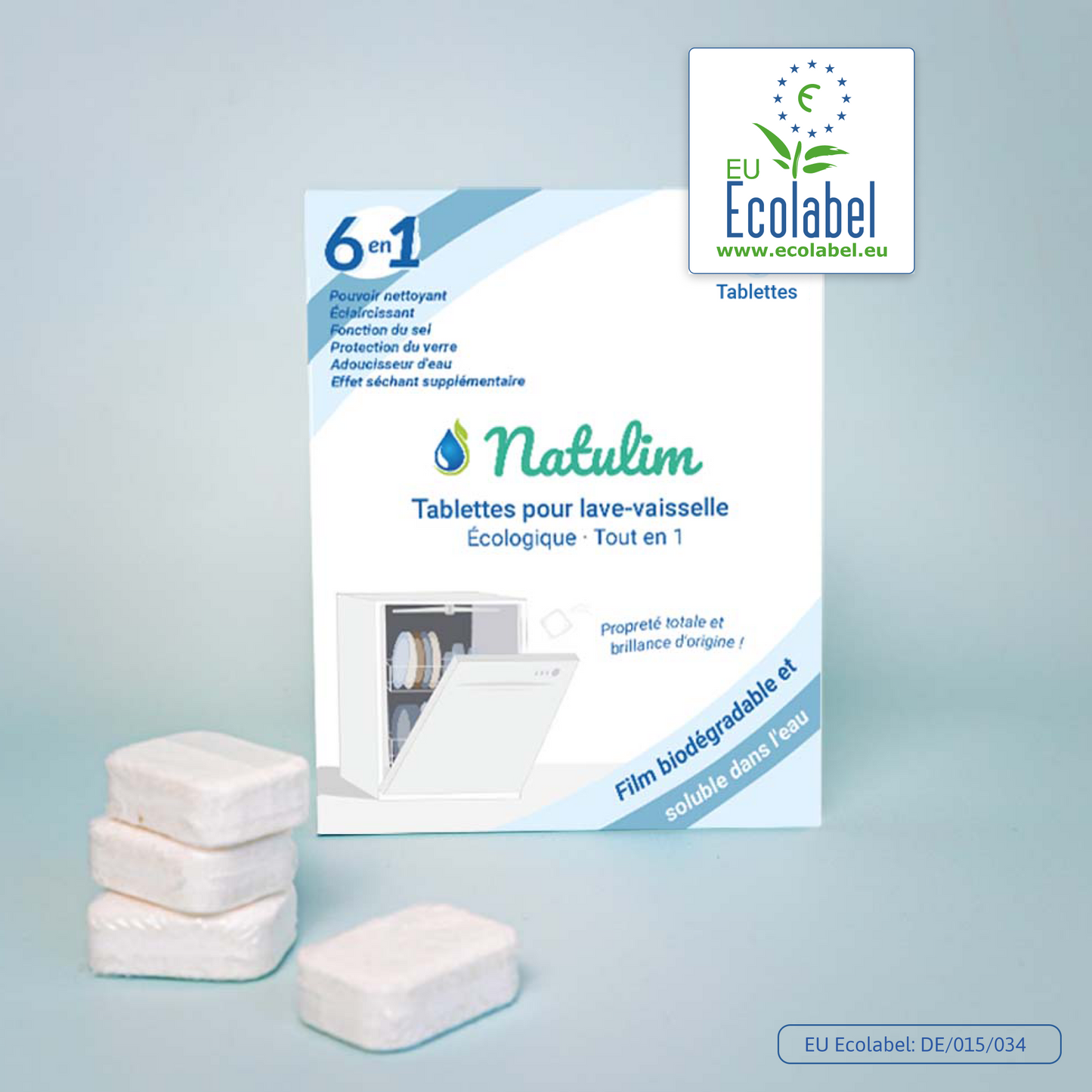 Pastillas Ecológicas para Lavavajillas 6 en 1 - 60 Pastillas