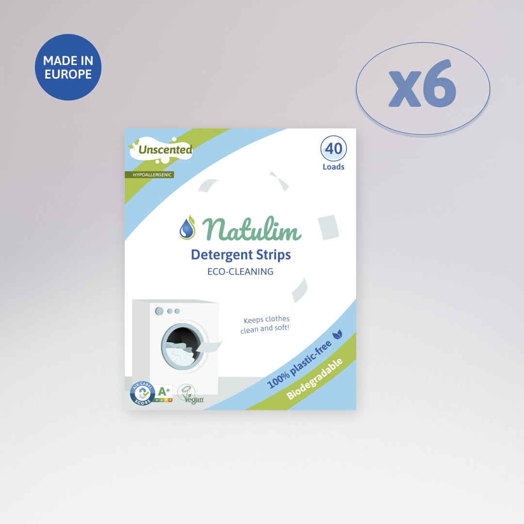 Pack 6 mois - 6x Boîtes Éco-Feuilles de Lessive (-20%) - Natulim FR